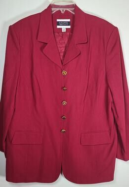 Amanda Smith Wine Solid 2-Piece Skirt Suit Set Plus Sz 20 Jacket & Skirt
